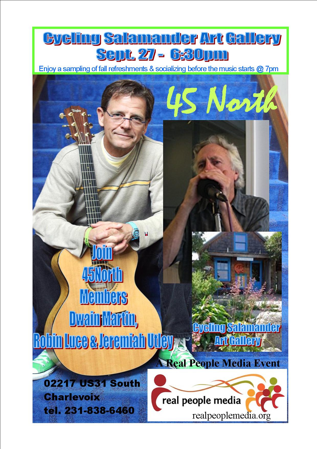 45 North member Dwain Martin, Robin Luce and Jeremiah Utley will be there but you never know...Gordon, Melissa  and Pam may find their schedule free up and be there too! Hope to see you all!